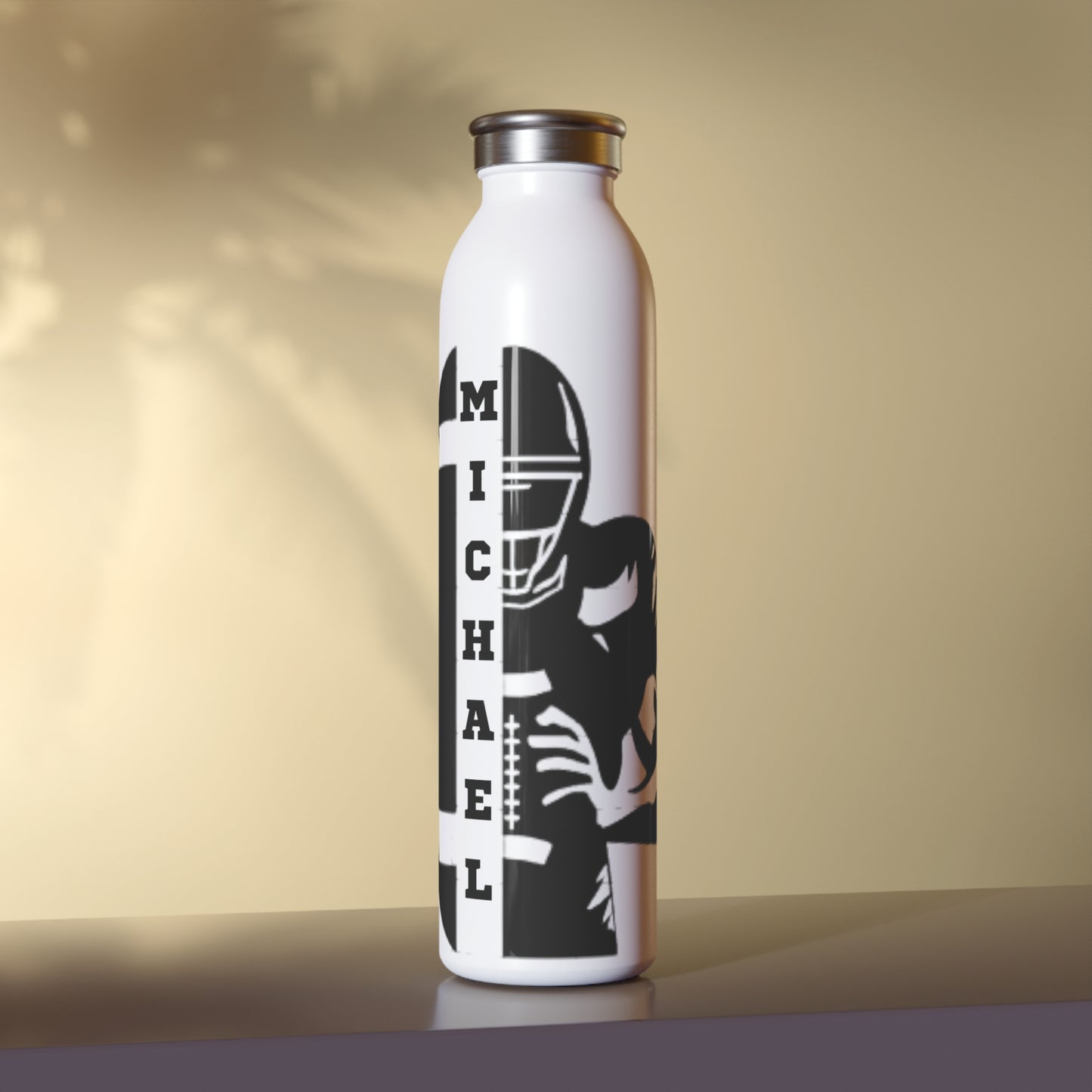 Personalized Water Bottle-Football Player