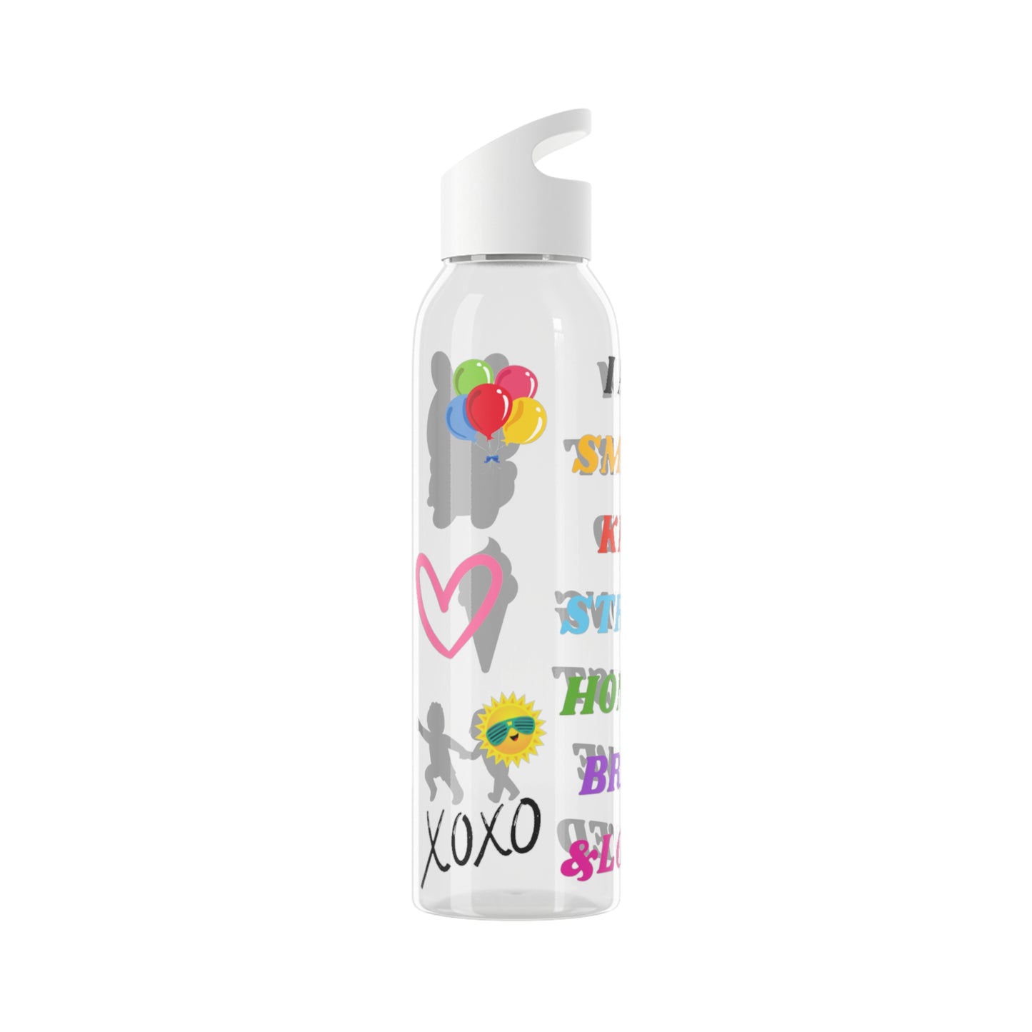 I Am Smart Kind Strong Honest Brave and Loved Quote Water Bottle- Water Bottle