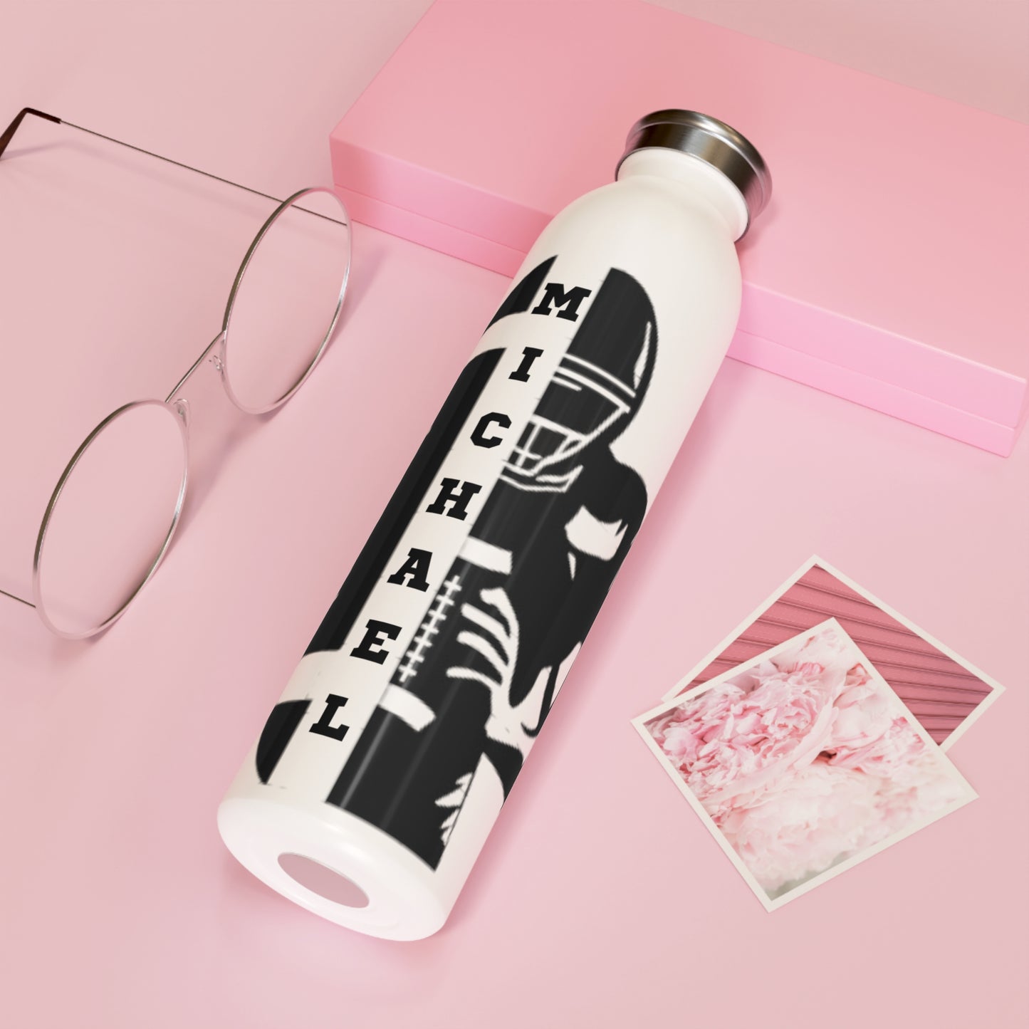 Personalized Water Bottle-Football Player