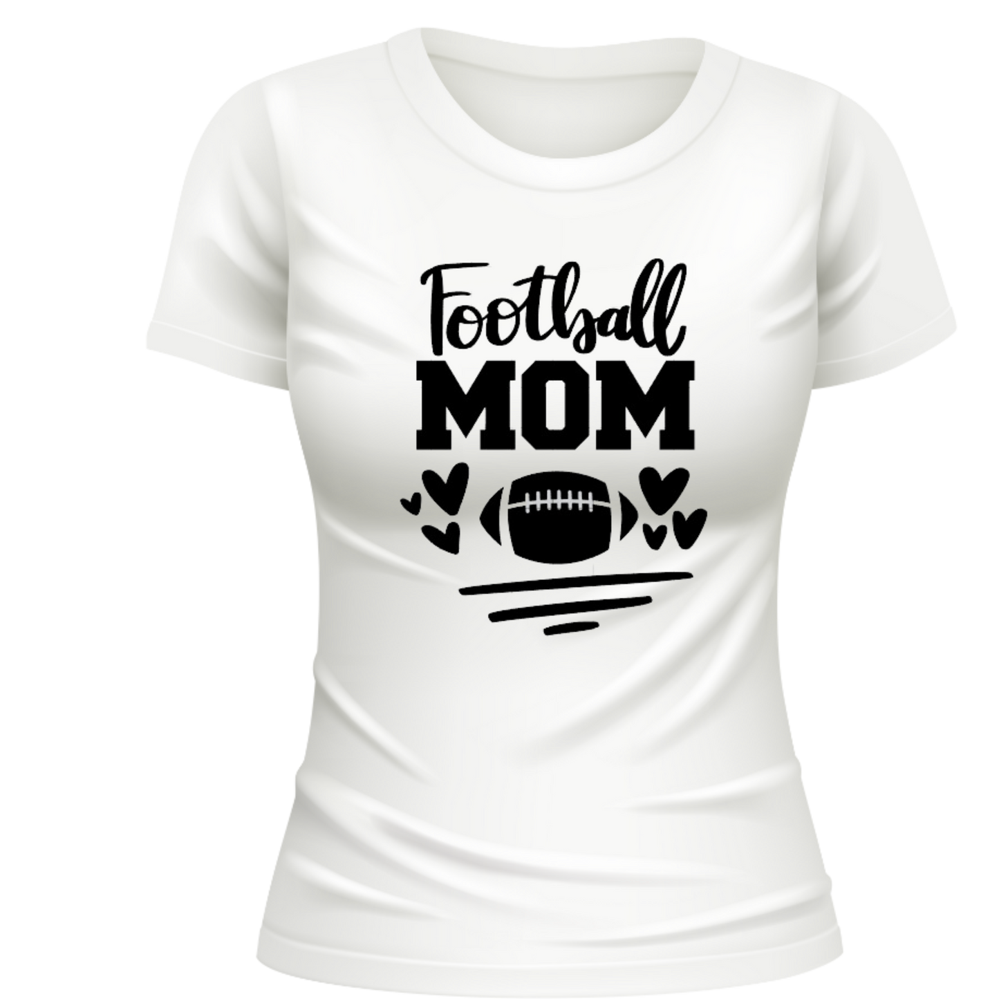 Football Mom T Shirts (Hearts)