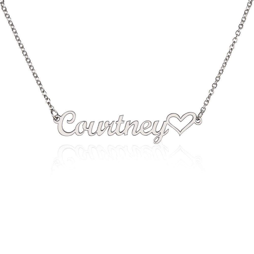Heartfelt Elegance: Signature Name Necklace in Silver or Gold