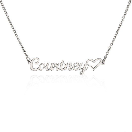 Heartfelt Elegance: Signature Name Necklace in Silver or Gold