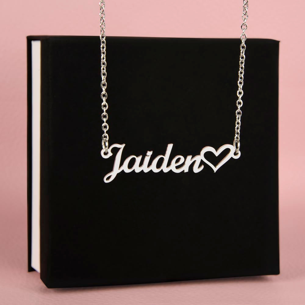 Heartfelt Elegance: Signature Name Necklace in Silver or Gold