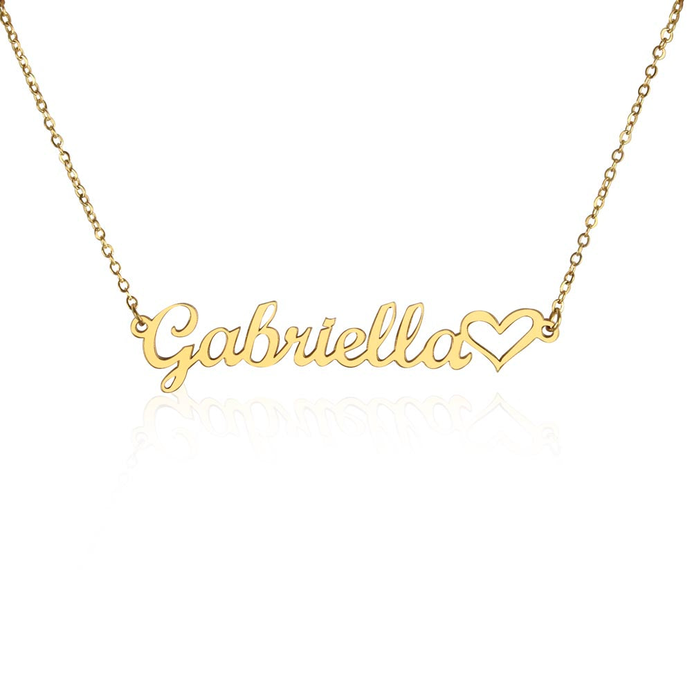 Heartfelt Elegance: Signature Name Necklace in Silver or Gold