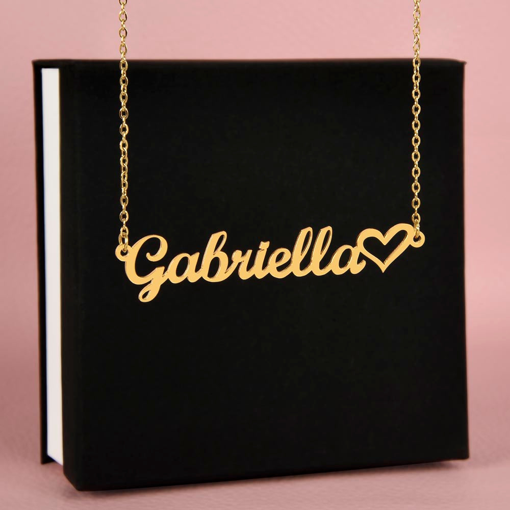 Heartfelt Elegance: Signature Name Necklace in Silver or Gold