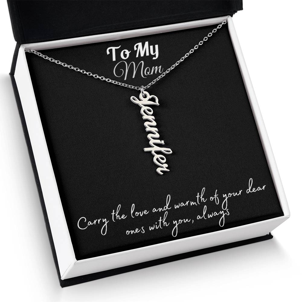 Your Loved Ones, Your Heart: Multi-Name Vertical Necklace