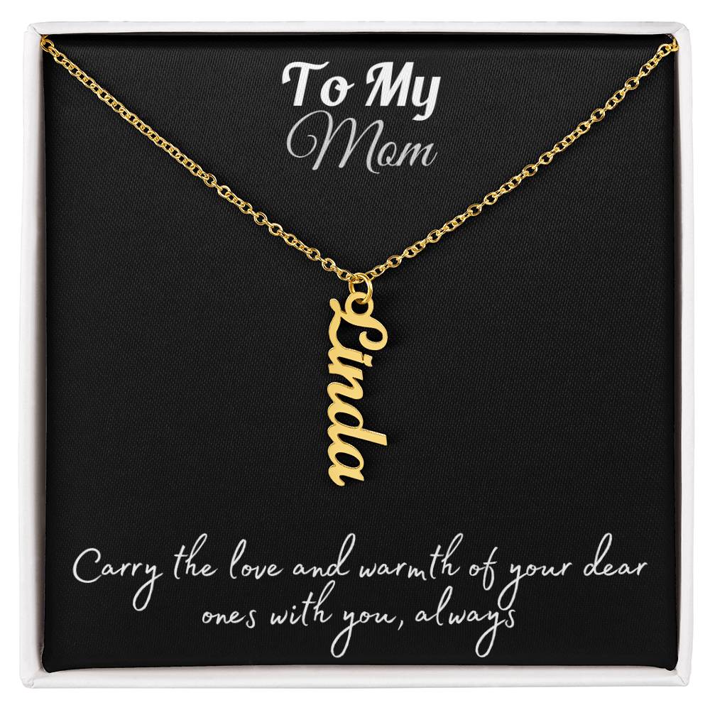 Your Loved Ones, Your Heart: Multi-Name Vertical Necklace
