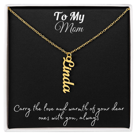 Your Loved Ones, Your Heart: Multi-Name Vertical Necklace