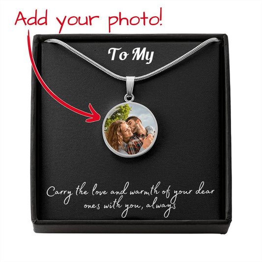 Eternal Bond: Couples Circle Charm Necklace